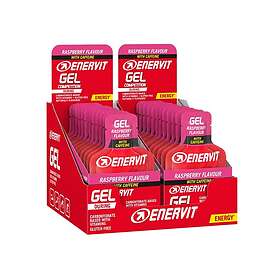 Enervit Gel w/ Koffein Bringebær Energigel 24pcs