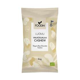 Foodin Cashew Valkosuklaa Raaka 60g 4-pack