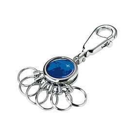 Troika AROUND THE WORLD Nøglering Blå/Sølv