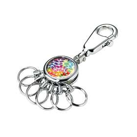 Troika COLOURFUL LEAVES Nøglering Silver