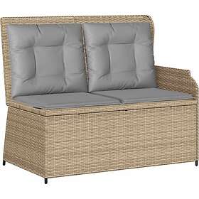 vidaXL Banc de jardin avec Coussin Poly Rattan 3394443