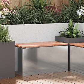 vidaXL Trädgårdsbänk Galvaniserat Stål 80x40x43cm 874903