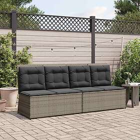 vidaXL Banc Poly Rattan avec Coussin 3394469