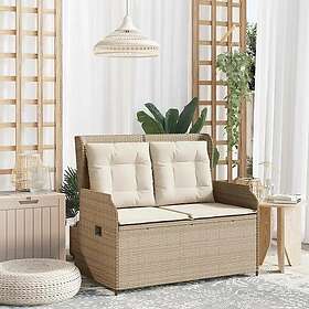 vidaXL Banc de Jardin Poly Rattan Beige 3394462