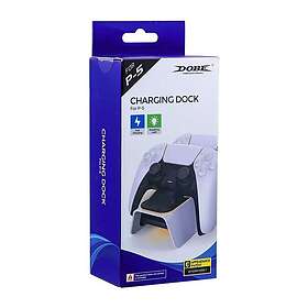 Dobe Latausasema 2 PS5-ohjaimelle Valkoinen