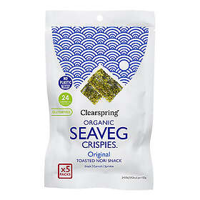 Clearspring Seaveg Crispies Original Chips 4g 5-pack