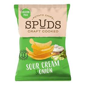 Spudsters Craft Cooked Creme Fraiche & Løg Chips 145g
