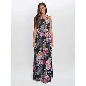 Gina Bacconi Claudia Halter Printed Maxi Dress With Belt