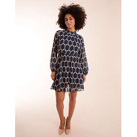 Blue Vanilla Bvgeodress Geometric Print Midi Dress