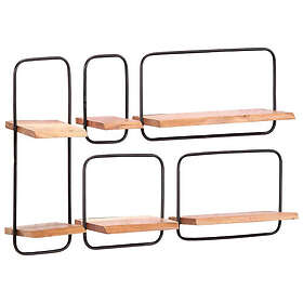 vidaXL Solida Akacia Trä VäggHyllor (5-pack)