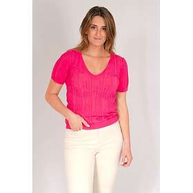 Naf Naf Short Sleeve Lace V Neck T-shirt (Women's)