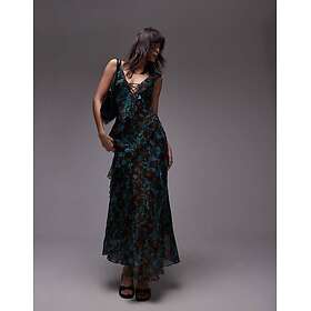 TOPSHOP Floral V Neck Midi Maxi Dress