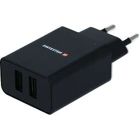 Swissten 22058000 Dobbelt USB-A Vegglader