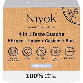 Niyok 4-in-1 Athletic Grå Solid Duschtvål 80g