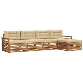 vidaXL Outdoor Sofa Set with Cushion 5 Pieces 3373303