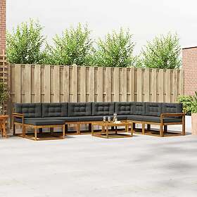 vidaXL Ensemble de canapé d'extérieur avec Coussin 9 Pièces 3368025