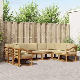 vidaXL Outdoor Sofa Set with Cushion 9 Pieces 3367001