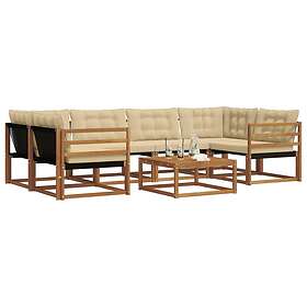 vidaXL Outdoor Sofa Set with Cushion 7 Pieces 3369232