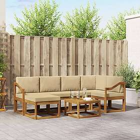 vidaXL Outdoor Sofa Set with Cushion 7 Pieces 3366691