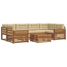 vidaXL Ensemble Canapé d'Extérieur avec Coussin 7 Pièces 3373108