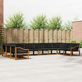 vidaXL Outdoor Sofa Set with Cushion 10 Pieces 3369899
