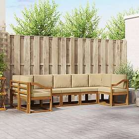 vidaXL Outdoor Sofa Set with Cushion 7 Pieces 3366936