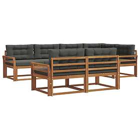 vidaXL Sofa Set Utesoffgrupp med dyna 7 Delar 3367720