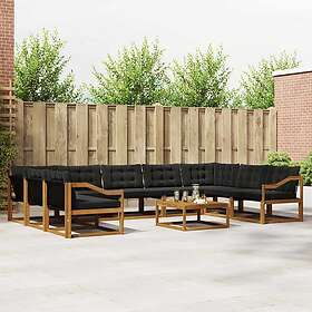 vidaXL Ensemble de canapé d'extérieur avec coussin 10 Pièces 3369875