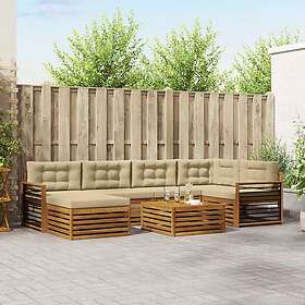 vidaXL Sofa Set Outdoor Sofa Set with Cushion 7 Pieces 3373793