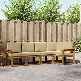 vidaXL Outdoor Sofa Set med Kudde 5 Delar 3366386
