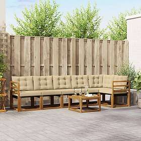 vidaXL Ensemble Canapé d'Extérieur avec Coussin 7 Pièces 3368728