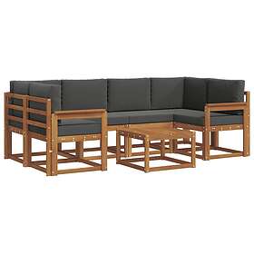 vidaXL Outdoor Sofa Set med Kudde 7 Delar 3366070