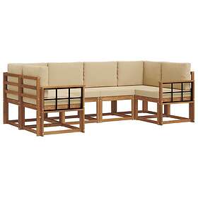 vidaXL Ensemble de canapé d'extérieur avec coussin 6 Pièces 3366896