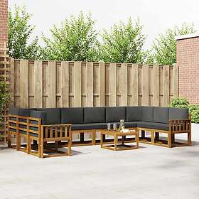 vidaXL Ensemble Canapé d'Extérieur avec Coussin 11 Pièces 3367085