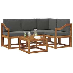 vidaXL Sofa Set Ensemble de canapé d'extérieur avec coussin 5 Pièces 3366375