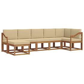 vidaXL Outdoor Sofa Set with Cushion 7 Pieces 3366726