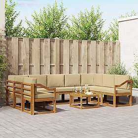 vidaXL Outdoor Sofa Set with Cushion 10 Pieces 3367036