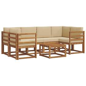 vidaXL Outdoor Sofa Set with Cushion 7 Pieces 3366066