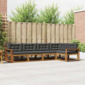 vidaXL Outdoor Sofa Set with Cushion 5 Pieces 3367585