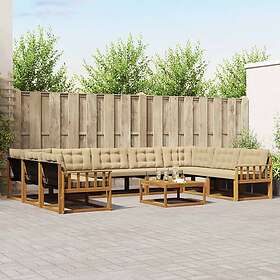 vidaXL Outdoor Sofa Set with Cushion 10 Pieces 3369864