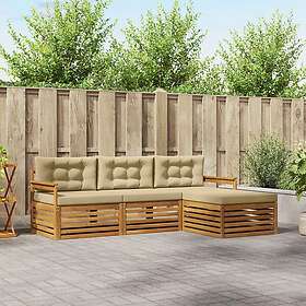 vidaXL Outdoor Sofa Set with Cushion 4 Pieces 3373248