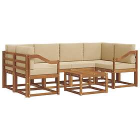 vidaXL Outdoor Sofa Set with Cushion 7 Pieces 3366096