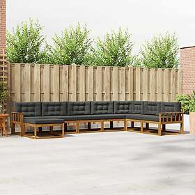 vidaXL Sofa Set with Cushion Outdoor Lounge Set 8 Pieces 3367995