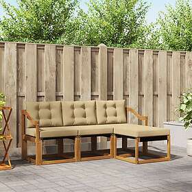 vidaXL Outdoor Sofa Set with Cushion 4 Pieces 3368556