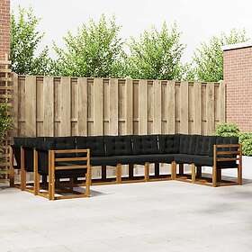 vidaXL Ensemble de Canapé d'Extérieur avec Coussin 10 Pièces 3369087