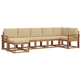 vidaXL Outdoor Sofa Set with Cushion 7 Pieces 3366711