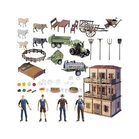 ProNice Gård Playset med Bönder och Djur och Verktyg