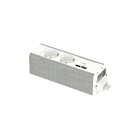 Schneider Electric Unica System+ 2-Way Power Strip with 2x USB INS44222