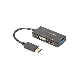 Digitus AK-340418-002-S 3in1 Adapter DisplayPort till HDMI DVI-D VGA