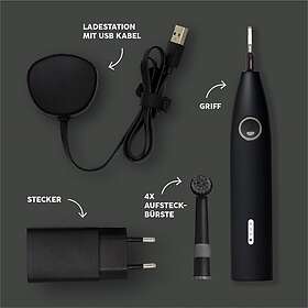 happybrush Eco R2 Allblack + 3 Påfyllinger